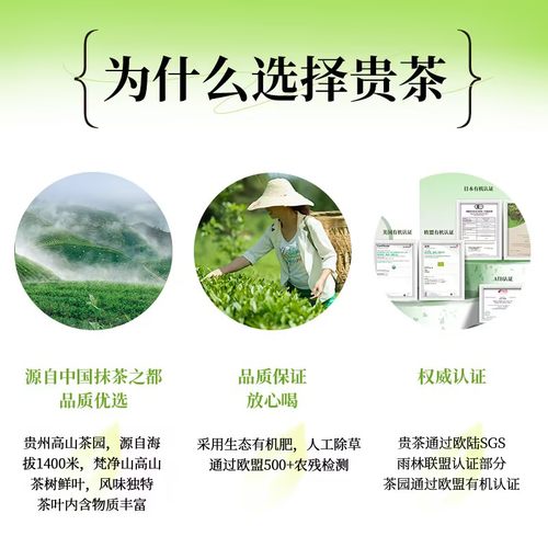 贵茶欧标100%纯抹茶粉冲饮泡水喝饮品奶茶拿铁烘焙调饮便携条装 - 图0