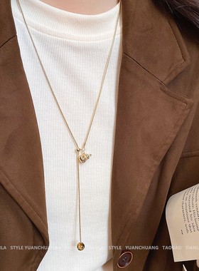 新中式虎眼石葫芦吊坠项链