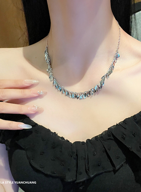 巴厘岛风璀璨闪亮裙摆麦穗项链