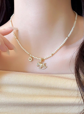 温柔百搭马上有钱珍珠项链女