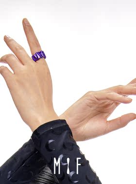 mif异日罗绮系列褶皱女丝绸戒指