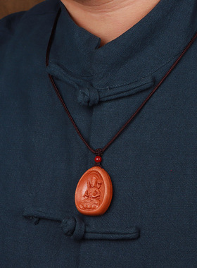 桃木生肖本命佛守护神吊坠