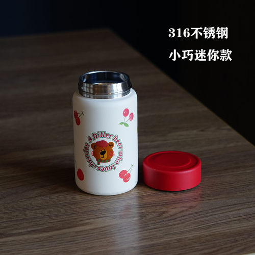 卡皮巴拉新款迷你保温口袋杯316不锈钢便携学生少女可爱卡通水杯 - 图1
