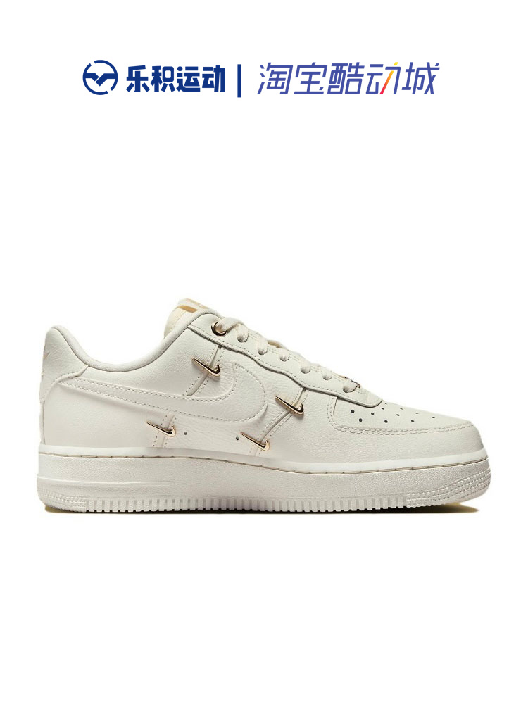 乐积运动NIKE AIR FORCE 1 LOW防滑耐磨 低帮板鞋 白金FV3654-111 - 图1