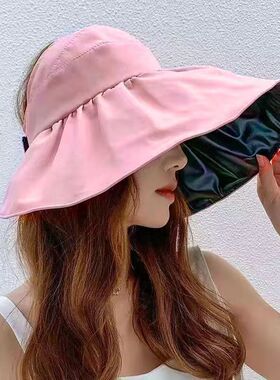 黑胶渔夫帽夏季女户外逛街遮阳帽