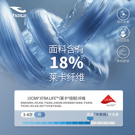 hosa浩沙儿童泳衣女专业竞速泳装女童训练快干减阻鲨鱼皮泳装新款