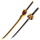 Wooden sword Genshin Chiori short sword double sword thundering brocade dresser weapon cos game prop Yuraku Yuren Kiri