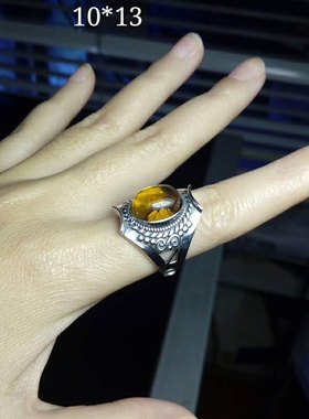 纯银复古活口戒指空托