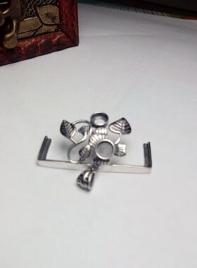 925银复古树叶花朵欧式吊坠