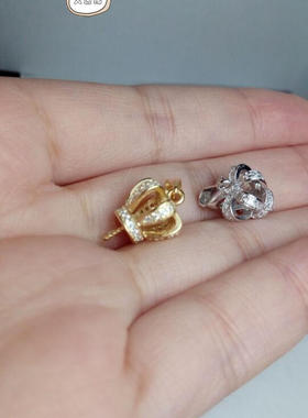 镀白金镶水钻小皇冠12-14空托