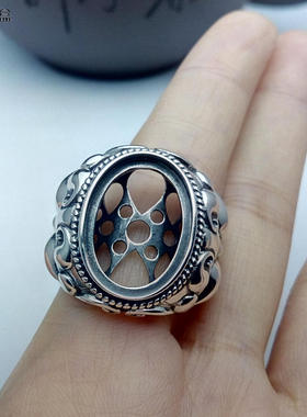 925纯银复古鬼脸网底霸气男款