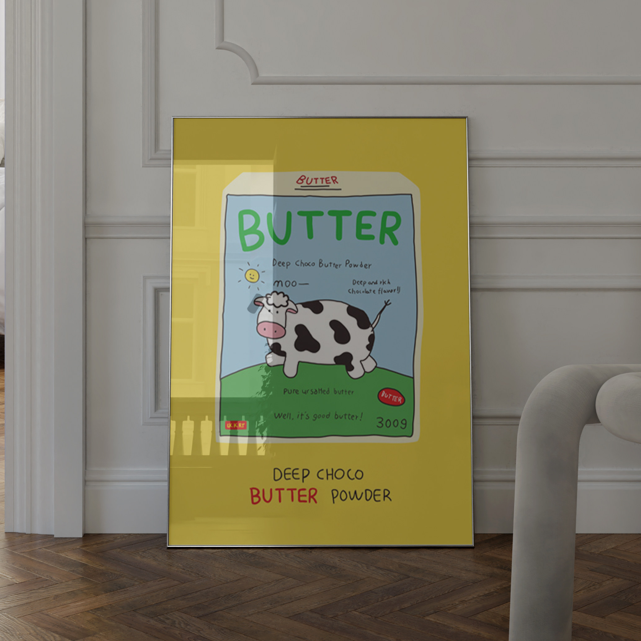 ins风 可爱粉色黄色奶牛麦片盒子海报装饰画拍照道具自粘装饰画芯,淘宝优惠券,粉丝福利购,淘宝优惠卷