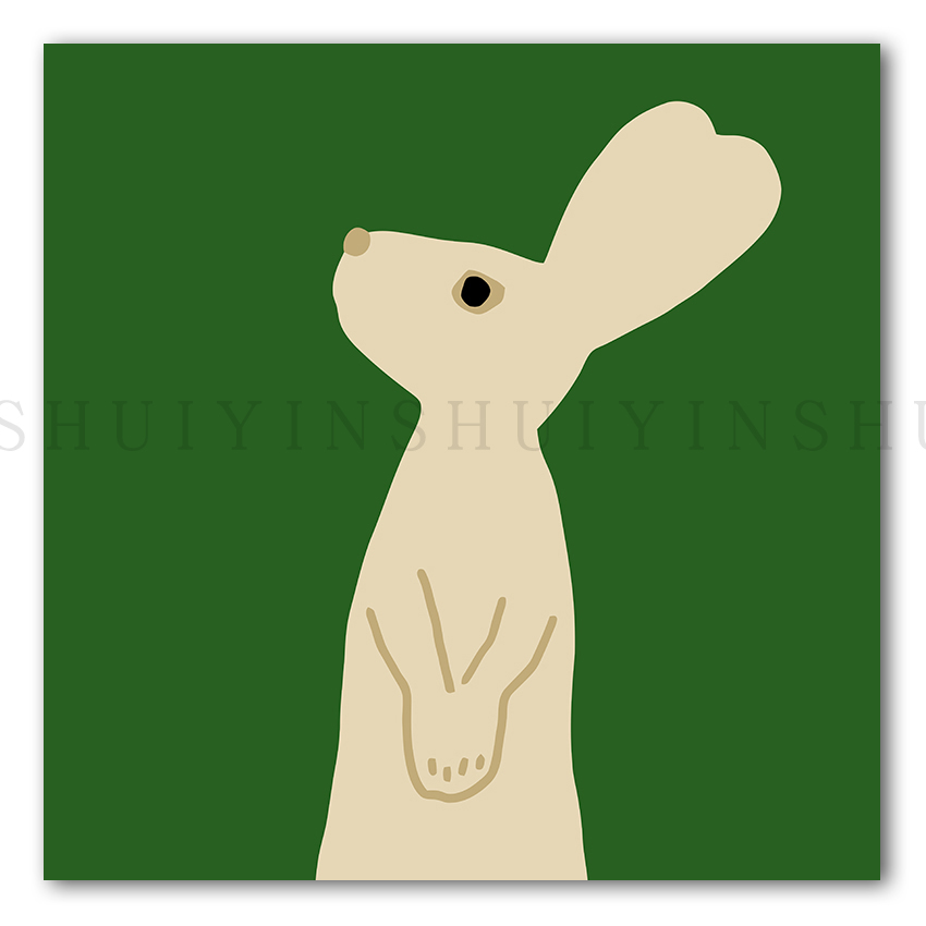 小清新绿色森系客厅装饰画芯北欧简约艺术组合挂画打印定制油画布 - 图2