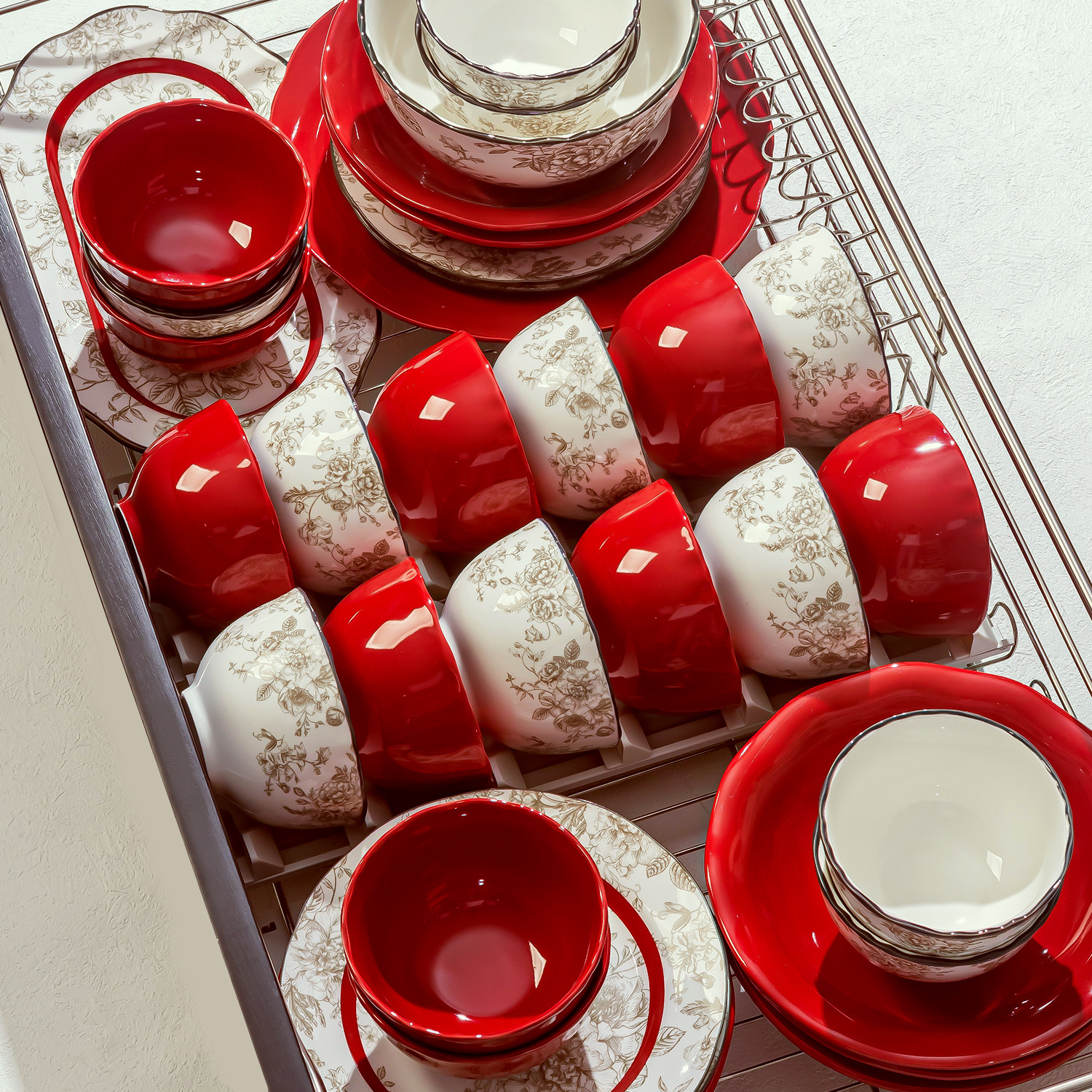 餐具套装2025新款陶瓷碗碟釉下彩结婚餐具套装乔迁新居结婚礼物