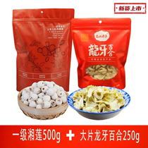Xu Feng Lily lotus seed combined dry goods 1st class Xiangtan to core white lotus seed 2023 New stock lotus seed lily dry to eat