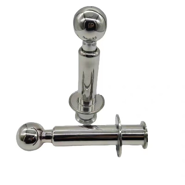 Stainless steel double chuck cleaning ball hygienic spray ball