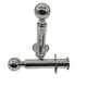 Stainless steel double chuck cleaning ball hygienic spray ball