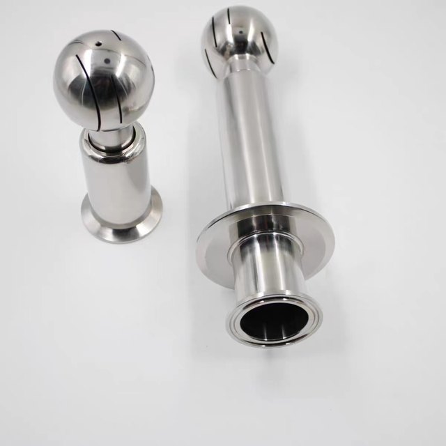 Stainless steel double chuck cleaning ball hygienic spray ball