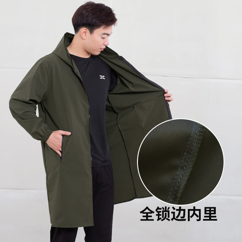 升级风衣品质时装罩衣防水防污大人护衣外套厨房防油男女工作服褂 - 图1