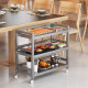 Hot pot restaurant special storage rack with side dishes floor-standing multi-layer