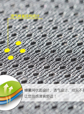5双足净运动网布除臭鞋垫