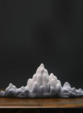 创意鱼缸假山造景陶瓷摆件新中式客厅微景观枯山水桌面禅意摆设品