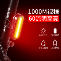 West rider Bright Bike Tail Lights Caution Light Mountain Bike rechargeable intense light flashy night Mounted light Cycling kit