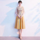 Gold light luxury high-end banquet dress evening dress