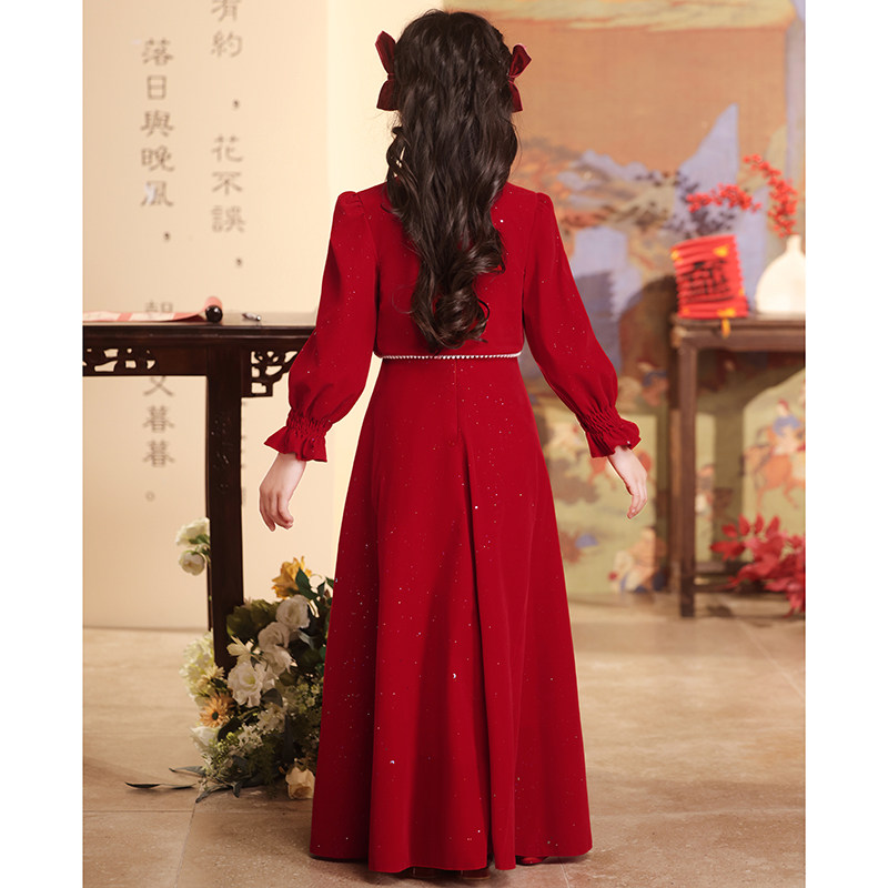 女童旗袍礼服2025新款中国风过年拜年服秋冬加绒加厚款儿童演出服,淘宝优惠券,粉丝福利购,淘宝优惠卷