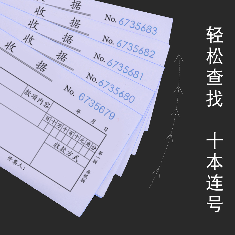 得力10本收款收据二联三联无碳复写收据单两联财会送货单销货清单3联销售单据出入库单领料单3487/3494/3495 - 图2