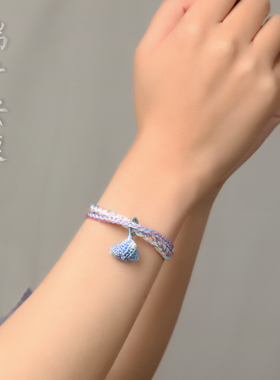 恋妍端午节五彩绳麻花辫