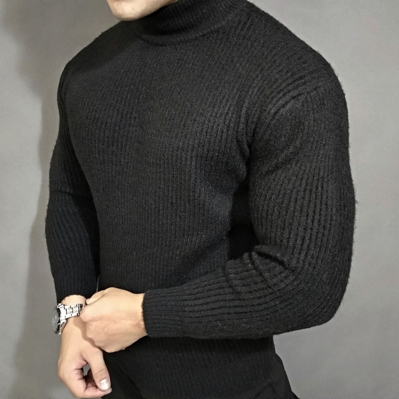 肌肉鲨鱼健身半高领修身毛衣男中领套头针修身织衫男士打底衫男 肌肉鲨鱼健身半高领修身毛衣男中领套头针修身织衫男士打底衫男