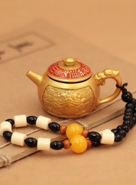 新款貔貅金蟾把把壶转转发财麻将把把壶桌面摆件工艺品送礼手把件