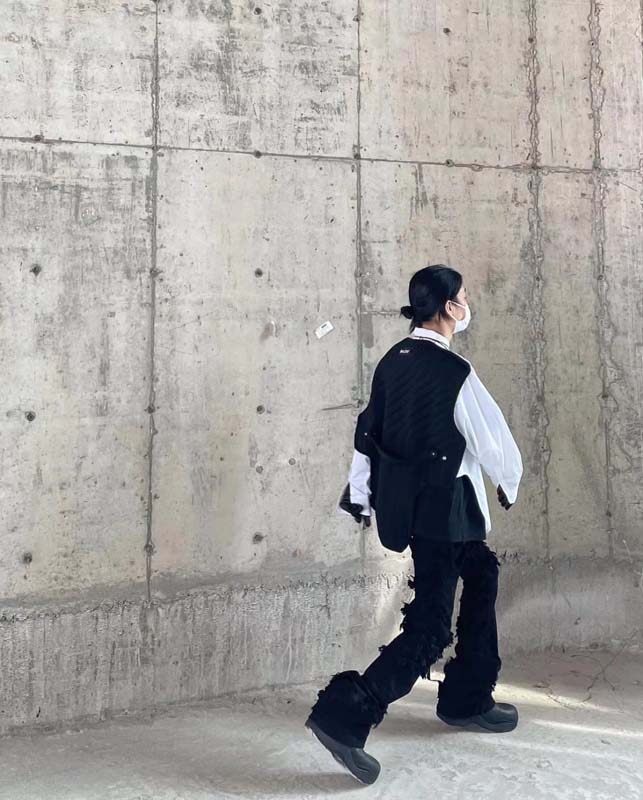 MRLEE independent style 17AW space cotton shirt racing suit explosive single product Capper upper body extinct style