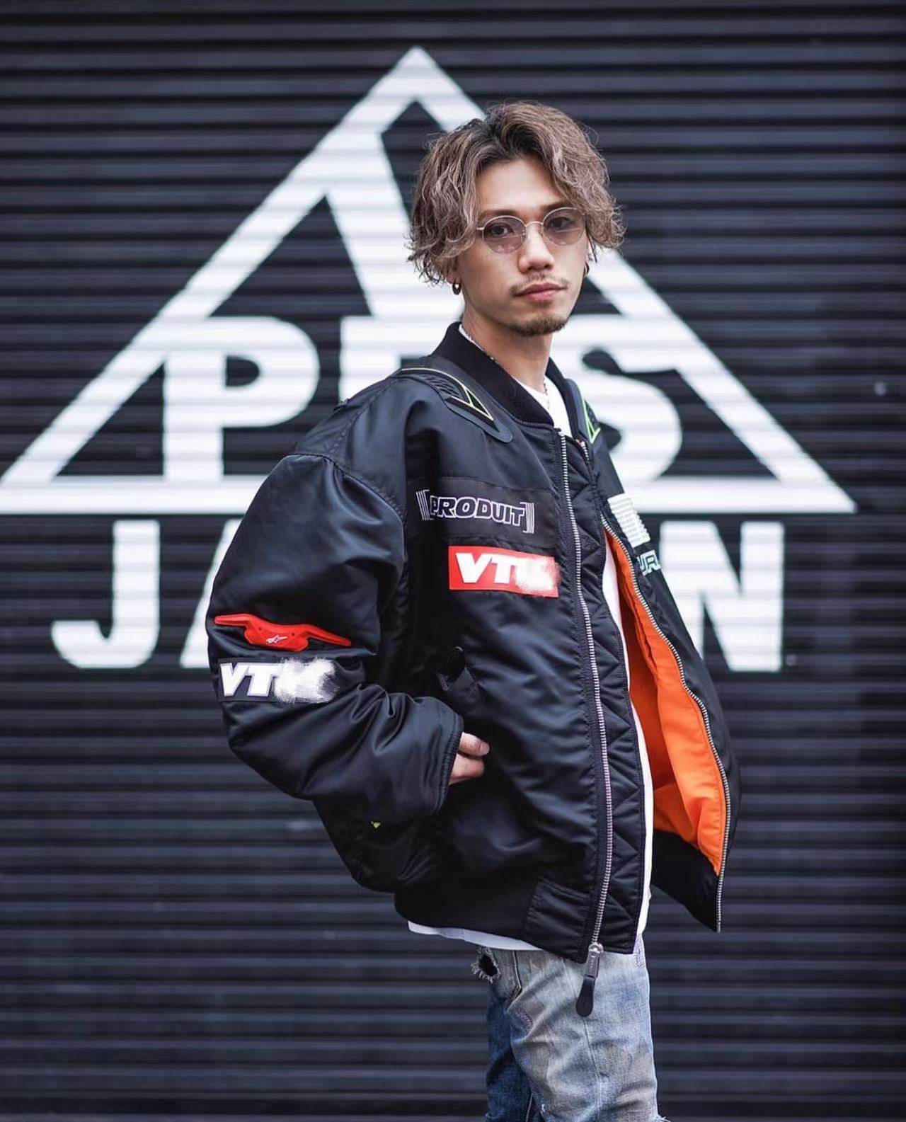 MRLEE independent style Racing jacket embroidered splicing single product silhouette racing suit double-sided reflective