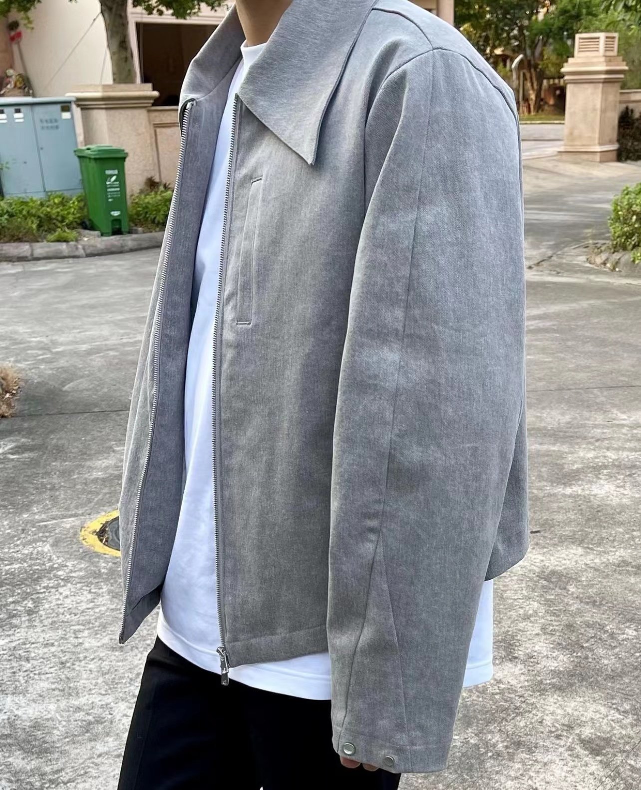 MRLEECmmawear independent first generation 1.0Graile spot trendy men's gray scimitar jacket