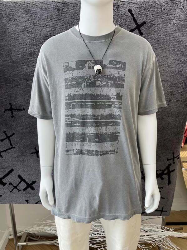 MRLEE independent style short-sleeved AWTWO witch period gray distressed men's T-shirt