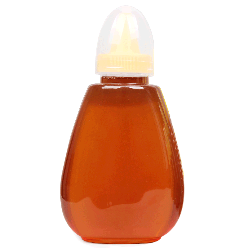 蜂蜜瓶塑料瓶蝴蝶挤压按式瓶子食品级厨房果酱加厚PET带盖尖嘴瓶 - 图0