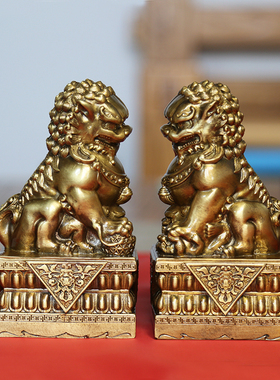 铜狮子摆件宫门狮北京狮子