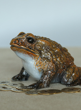 店铺开业玄关招财金蟾摆件纯铜