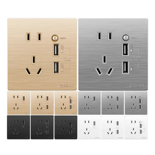 86型开关插座家用暗装墙壁5五眼六插十孔一开八孔10a多带usb面板6 - 图3