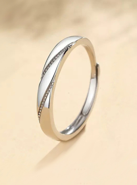 新款送男女友情人节戒指S925纯银