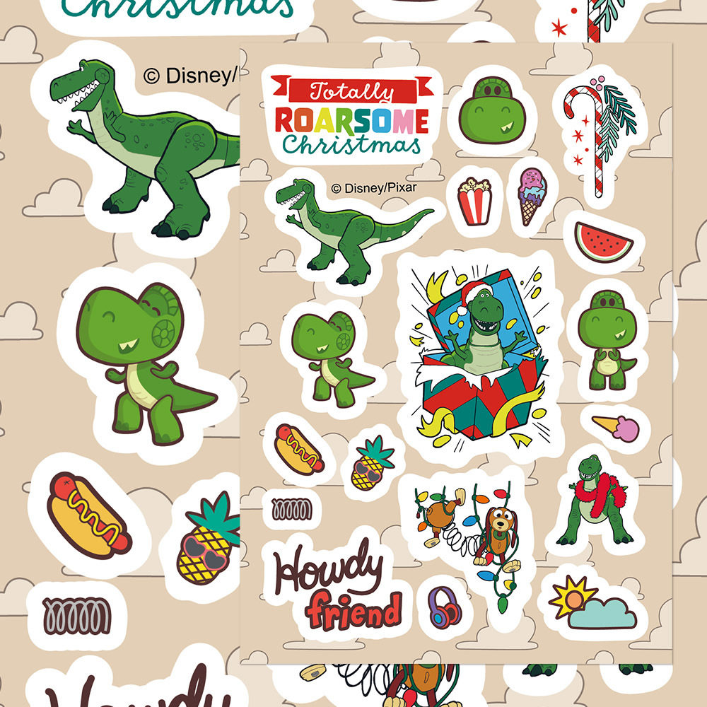 16张圣诞风玩具总动员拼图贴纸ins卡通可爱儿童玩具手工拼贴贴画,淘宝优惠券,粉丝福利购,淘宝优惠卷