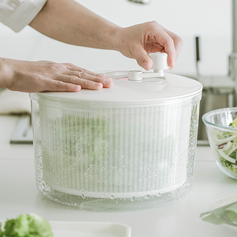 日本进口蔬菜脱水器小型手摇甩菜器厨房洗菜沥水盆果蔬沙拉沥水篮,淘宝优惠券,粉丝福利购,淘宝优惠卷