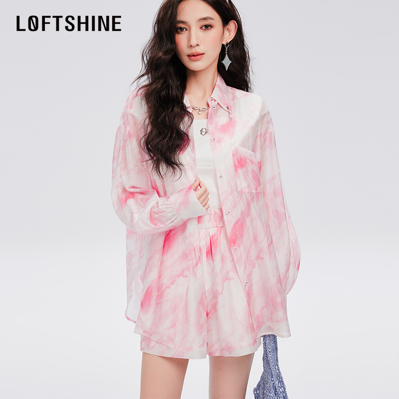 LOFTSHINE珞炫夏季防晒套装女2024新款百搭舒适透气轻薄两件套-图2