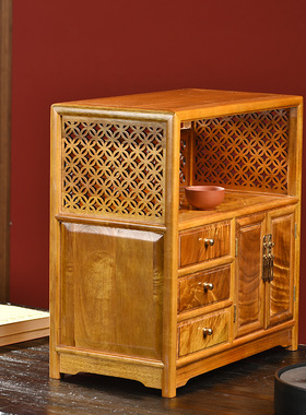 高端金丝楠小叶桢楠餐边柜斗柜茶柜酒柜楠木实木柜子明清古典家用