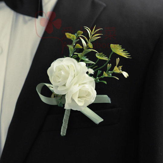 胸花婚礼新郎新娘结婚伴郎伴娘高级感精致嘉宾贵宾父母胸针可磁吸