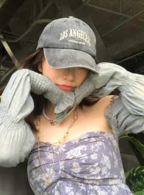 鸭舌帽女水洗街头百搭