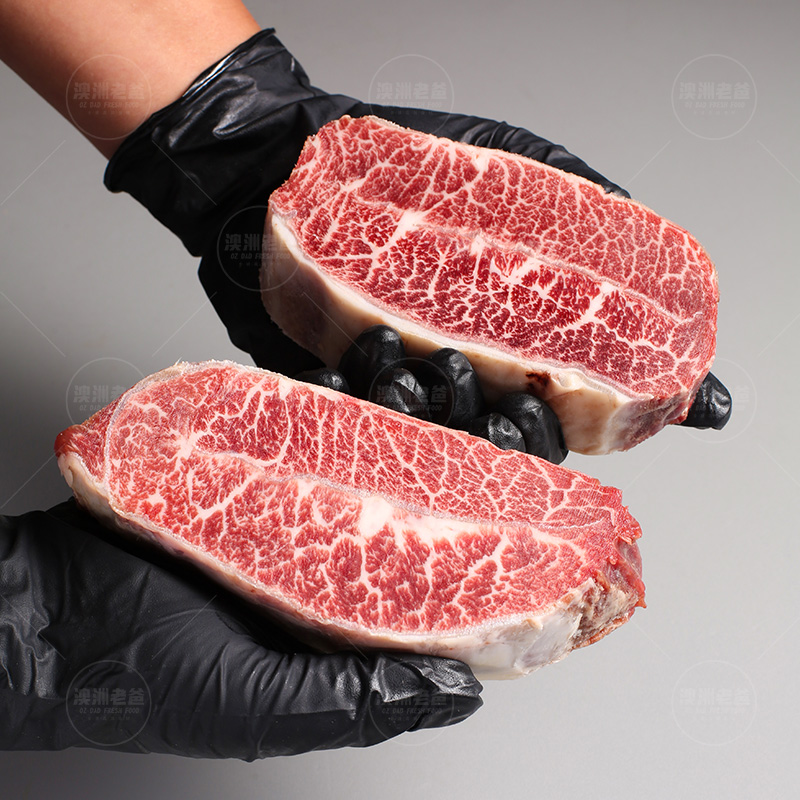 澳洲老爸新鲜原切板腱牛排美国M5级Prime安格斯谷饲牡蛎和牛牛肉 - 图2