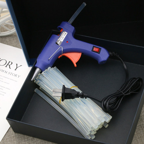 热熔胶枪20W小号热熔胶棒套装家用手工制作头饰儿童DI Y打胶枪7mm - 图0